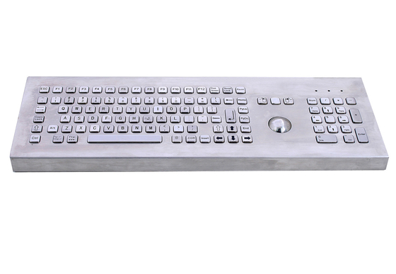 China IP65 rugged movable industrial metal trackball keyboard with full keyboard size and functionalities supplier