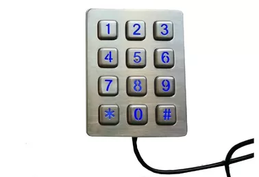 China IP65 industrial stainless steel vending machine keypad with 12 buttons without buzzer supplier