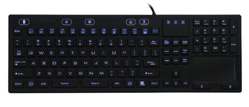 China IP68 washable antibacterial medical grade keyboard with touchpad, backlight all-in-one supplier