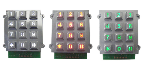 China Zinc alloy industrial phone keypad with green LED for kiosk phone supplier