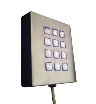 China Stand Alone Ip65 Usb Industrial Metal Keypad With 12 Stand-By Backlit Keys supplier