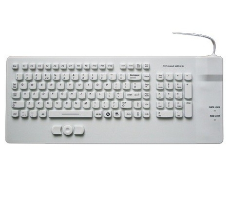 China Usb White Ip68 AIO Medical Keyboard With Built-In Mouse For Medical Trolley supplier