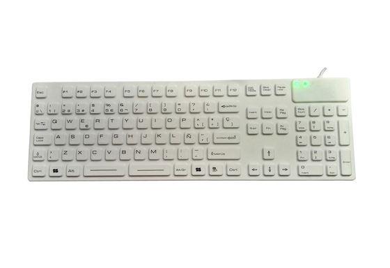 China EN60601 washable hygienic medical silicone keyboard with dust proof full size supplier